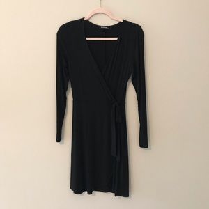 Long Sleeved Wrap Dress